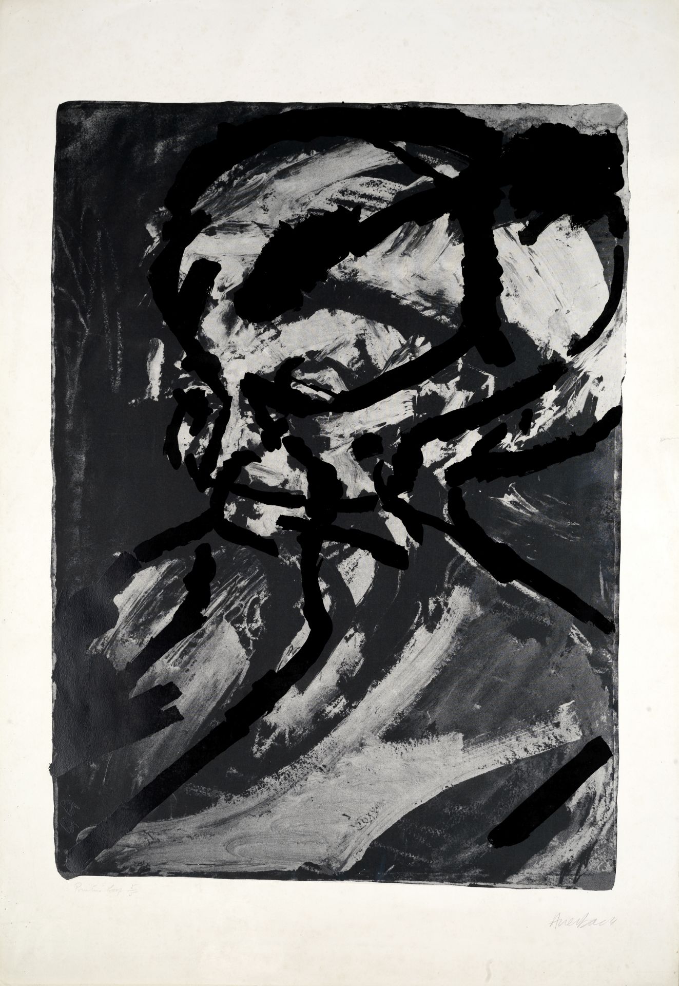 Frank Auerbach (British, born 1931) Head of G.B. Screenprint in colours, 1967, on wove, signed an...