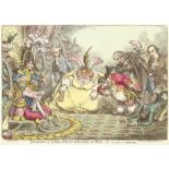 James Gillray (British, 1756-1815) Introduction of Citizen Volpone & his Suite at Paris Etching w...