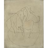 Peter Lanyon (British, 1918-1964) Horseplay Drypoint-etching with oil wash ground, 1946, wove lai...