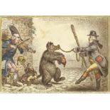 James Gillray (British, 1756-1815) A Bear and his Leader; Fortune-Hunting; Pandora Opening Her Bo...