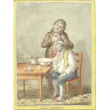 James Gillray (British, 1756-1815) Gentle Emetic; Brisk-Cathartic; Breathing a vein; Charming-wel...