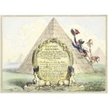 James Gillray (British, 1756-1815) Egyptian Sketches Etching with hand-colouring, 1799, on wove,...