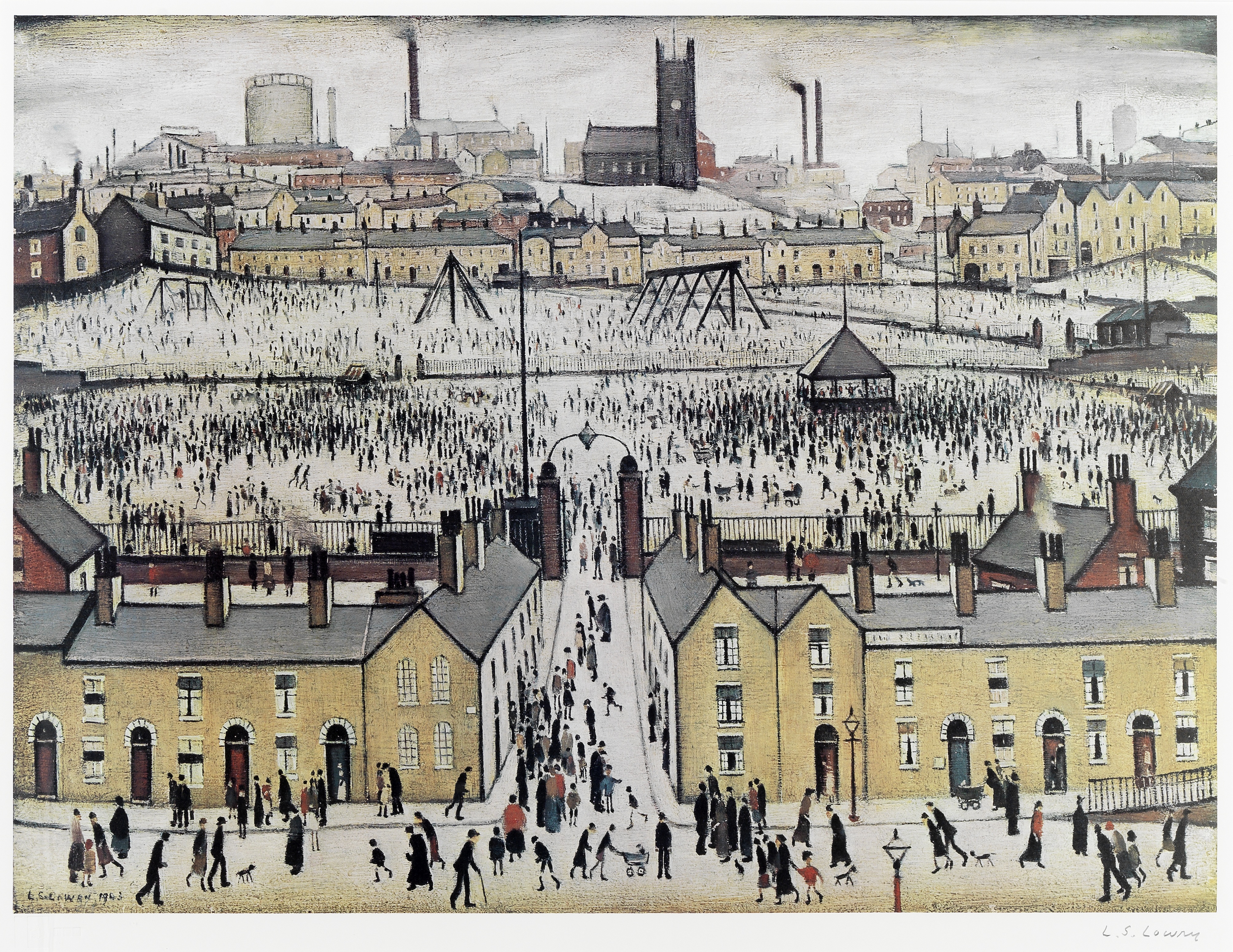 Laurence Stephen Lowry R.A. (British, 1887-1976) Britain at Play Offset lithograph printed in col...