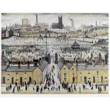 Laurence Stephen Lowry R.A. (British, 1887-1976) Britain at Play Offset lithograph printed in col...