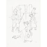 George Grosz (German, 1893-1959) Six Plates, from 'Ecce Homo' Six offset lithographs printed in b...