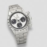 Rolex. A fine and rare stainless steel manual wind chronograph bracelet watch with Paul Newman ex...