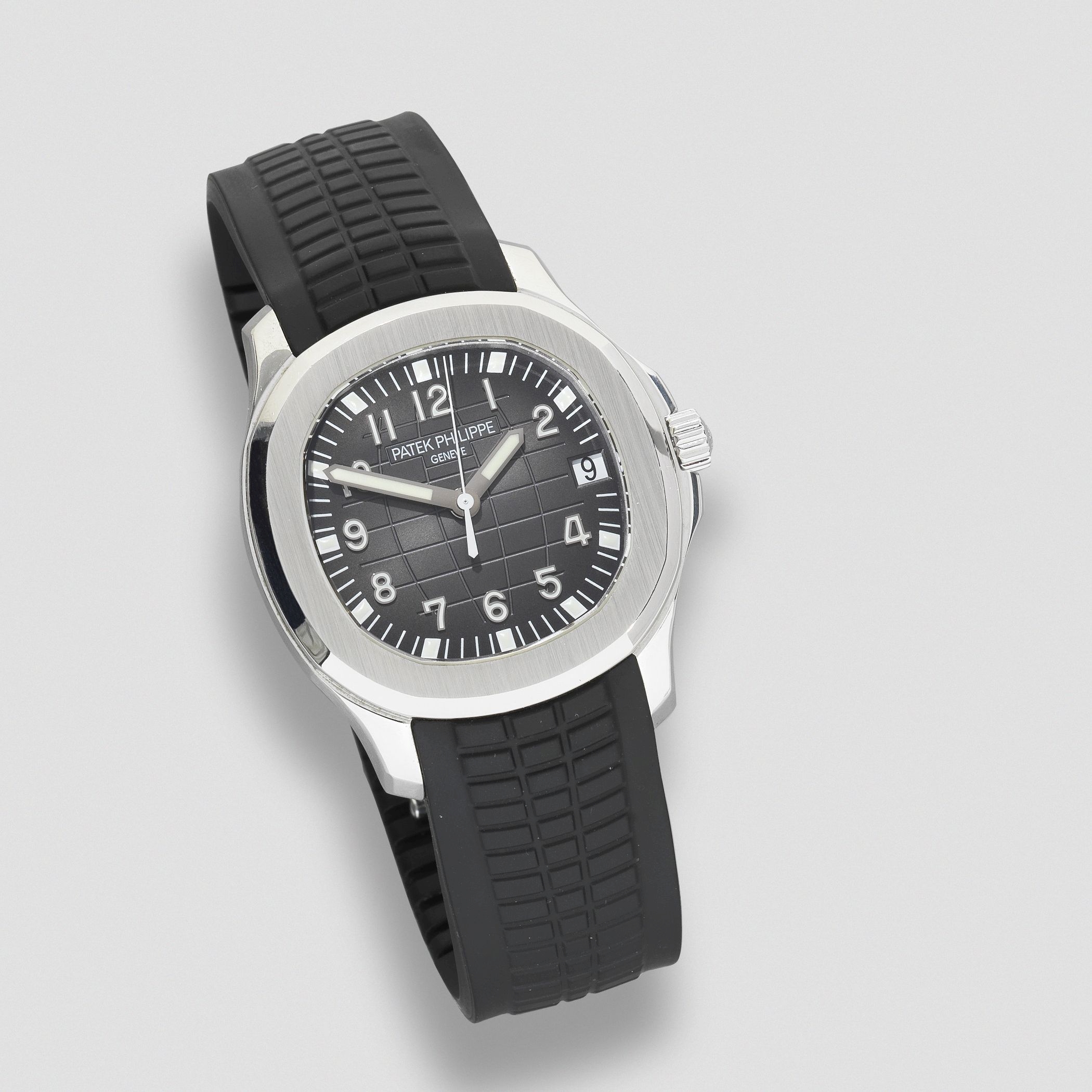 Patek Philippe. A stainless steel automatic calendar wristwatch Aquanaut, Ref: 5165A-001, Purcha...