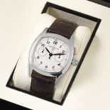 Patek Philippe. A fine and extremely rare stainless steel manual wind split second single button ...