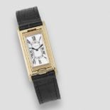 Cartier. An unusual and rare 18K gold manual wind reversible wristwatch Tank Basculante, Circa 1941