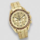 Omega. A Rare Limited Edition 18K gold manual wind chronograph Bracelet Watch, Commemorating the ...