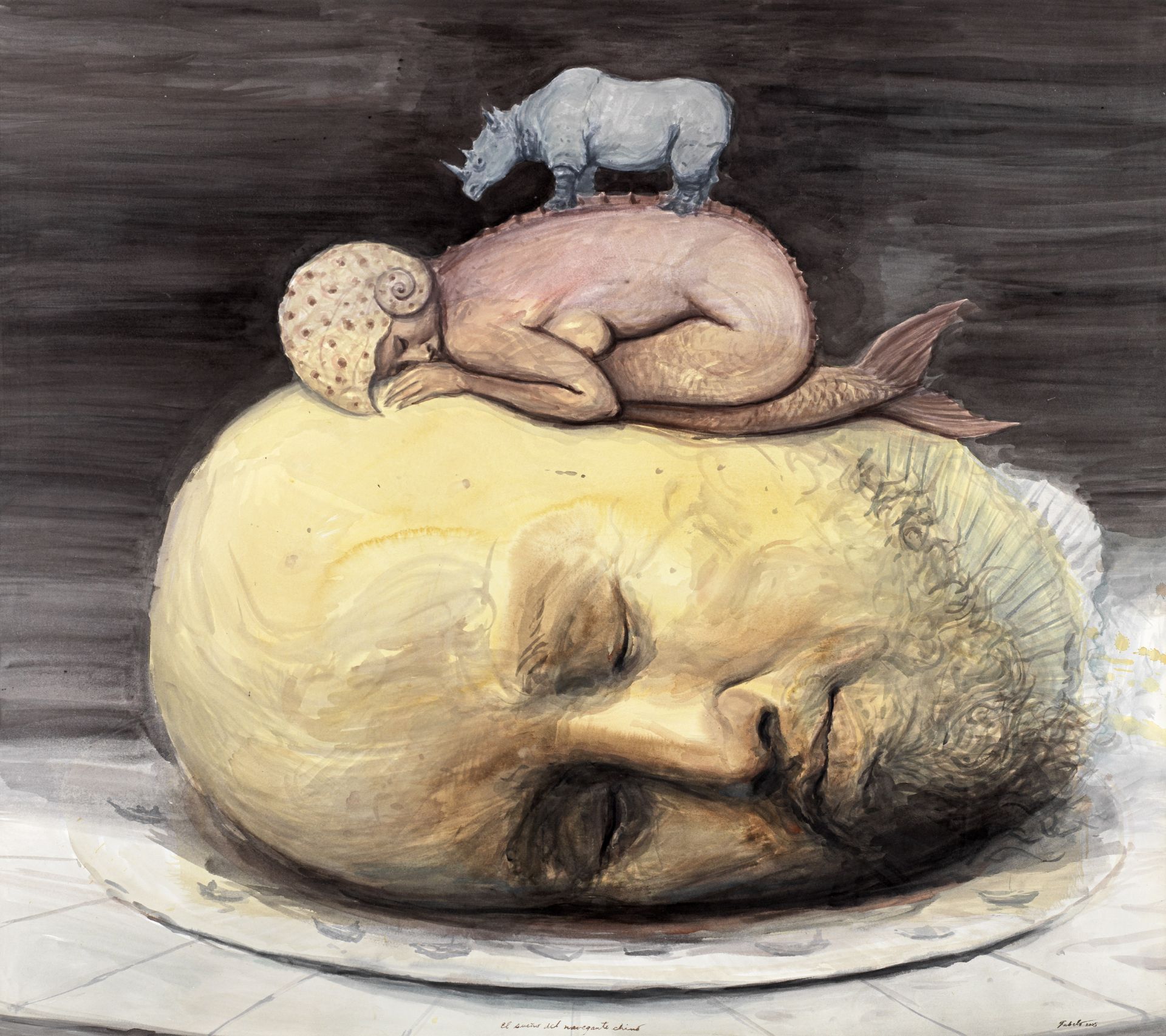 Roberto Fabelo (Cuban, born 1950) El sueño del navegante chino, 2005