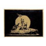 Banksy (born 1975) Gold Flag Screenprint, 2007, on gold foil coated Chromalux paper, signed in bl...