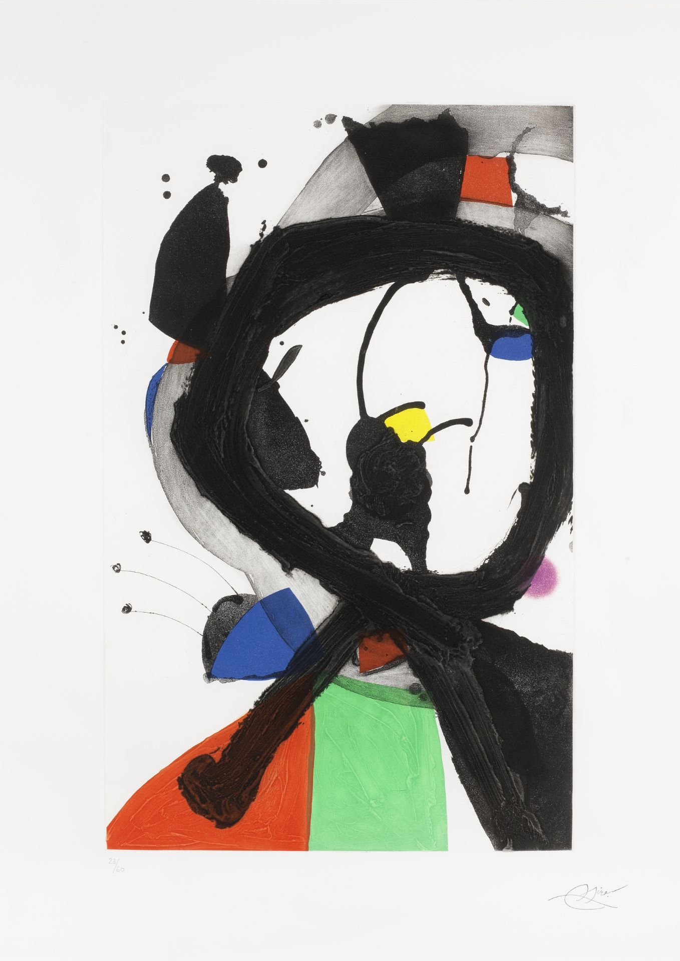 Joan Mir&#243; (1893-1983) La femme du marin, from People of the Sea Aquatint, carborundum and d...