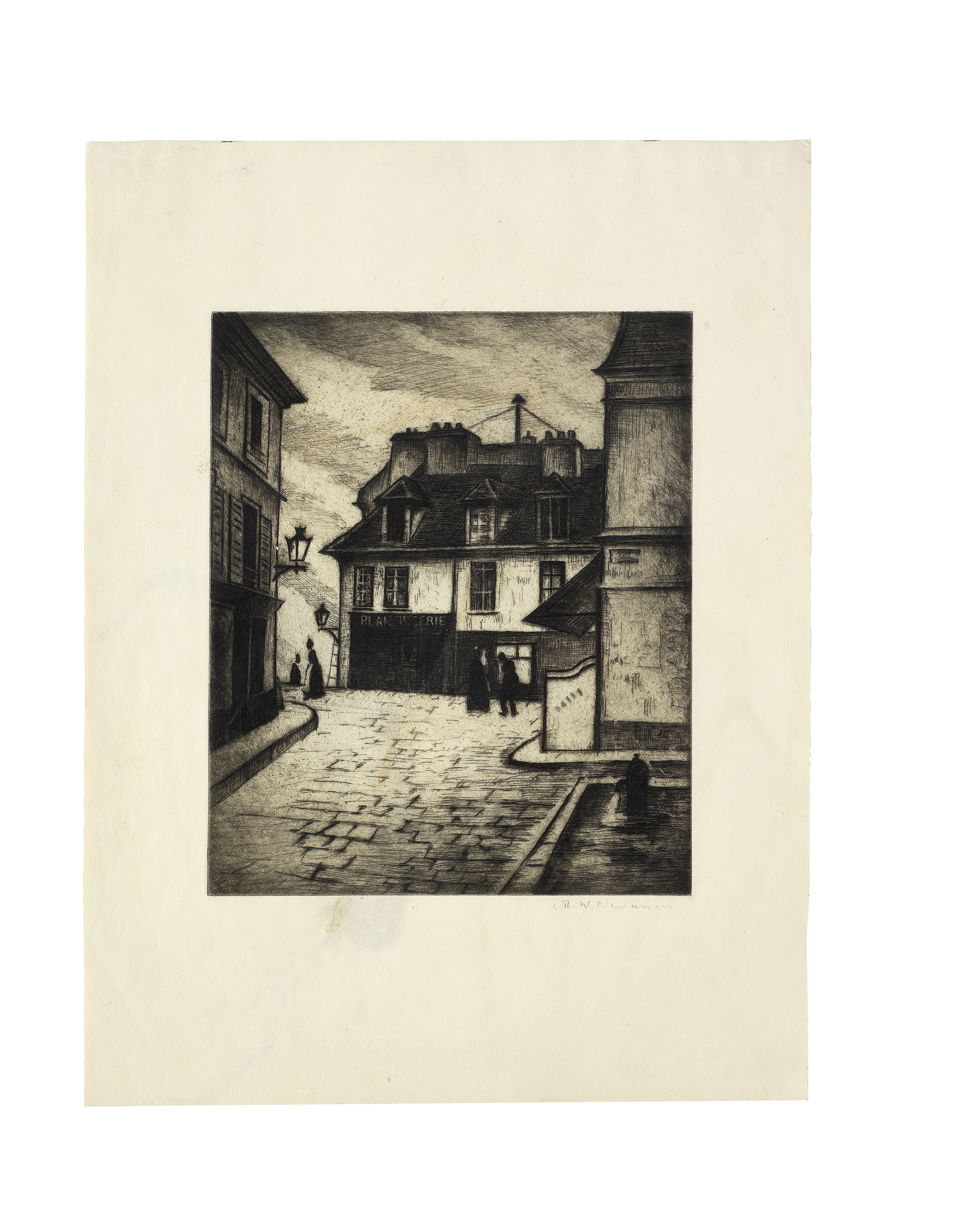 Christopher Richard Wynne Nevinson A.R.A (1889-1946) La Butte Montmartre Drypoint and aquatint, 1...