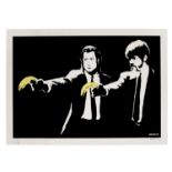 BANKSY (born 1975) Pulp Fiction Screenprint in colours, 2004, on wove paper, signed, dated and nu...