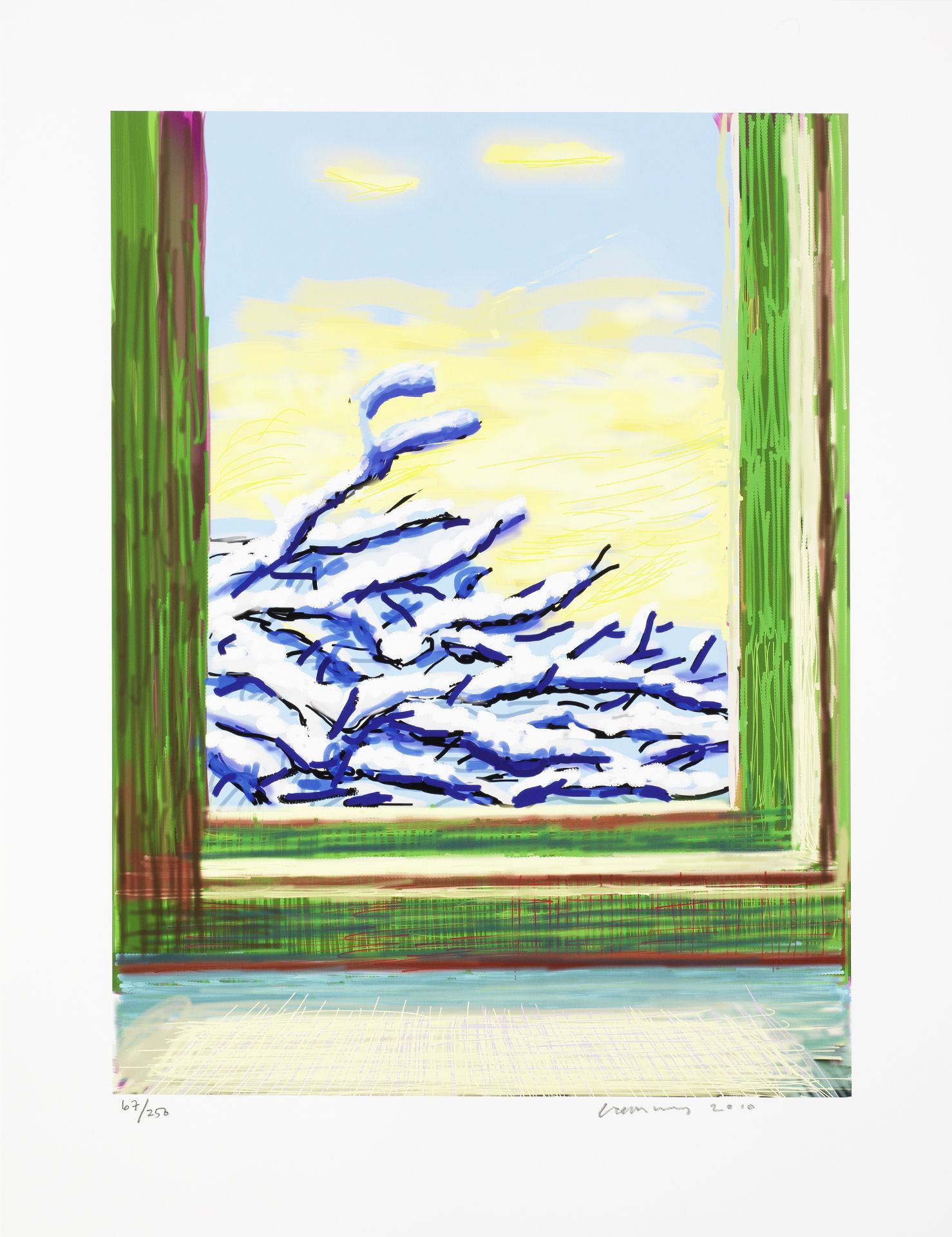 David Hockney (born 1937) My Window, Art Edition No. 610, 23 December 2010 iPad drawing in colour...