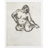 Lucian Freud (1922-2011) Girl holding her foot Etching, 1985, on Somerset Satin White paper, sign...