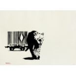 Banksy (born 1975) Barcode Leopard Screenprint, 2004, on wove paper, signed and dated in black in...