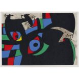Joan Mir&#243; (1893-1983) One Plate, from Le L&#233;zard Aux Plumes D'or Lithograph in colours, ...