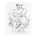 Richard Diebenkorn (1922-1993) Seated woman in chemise Lithograph, 1965, on wove paper, signed wi...