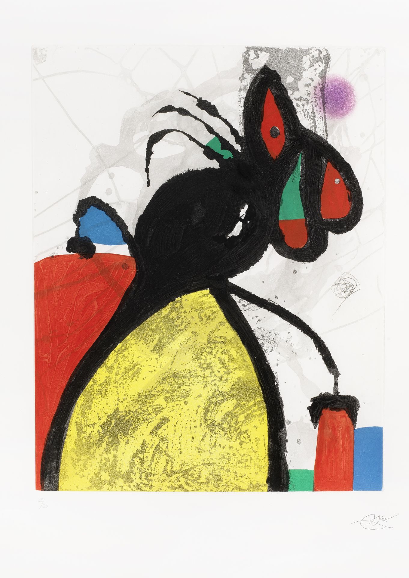 Joan Mir&#243; (1893-1983) La m&#244;me crevette, from People of the Sea Aquatint, carborundum an...