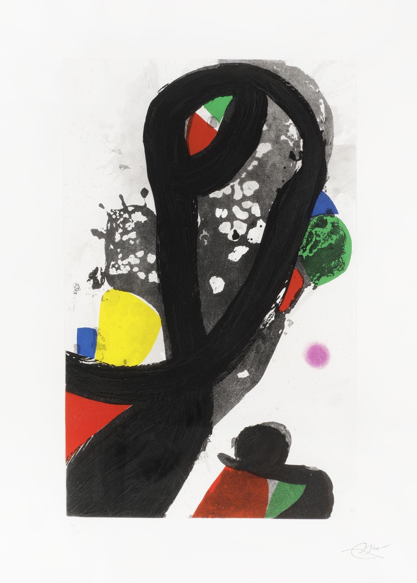 Joan Mir&#243; (1893-1983) La veuve du corsaire, from People of the Sea Aquatint and carborundum ...