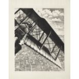 Christopher Richard Wynne Nevinson A.R.A (1889-1946) Banking at 4,000 Feet Lithograph, 1917, on l...