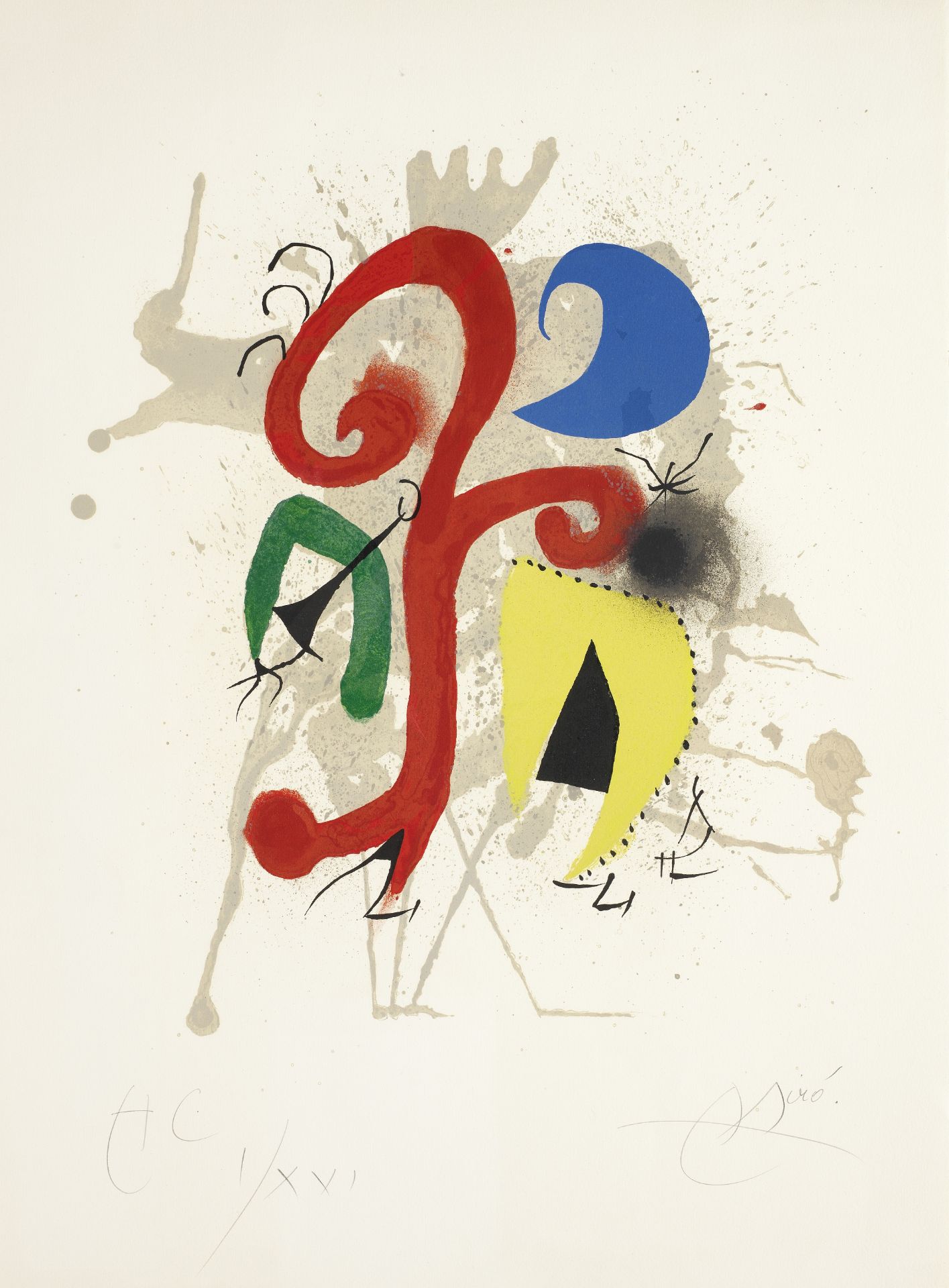 Joan Mir&#243; (1893-1983) Jardin au Clair de Lune (Hommage &#224; T&#233;riade) Lithograph in co...