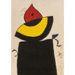 Joan Mir&#243; (1893-1983) Plate 5, from Quatre colors aparien el mon Etching and aquatint in col...