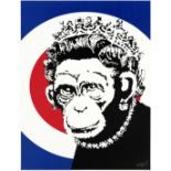 Banksy (born 1975) Monkey Queen Screenprint in colours, 2003, on wove paper, signed, dated and nu...