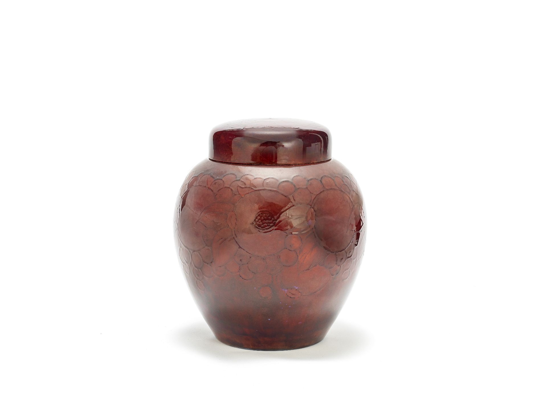 William Moorcroft Large 'Pomegranate' ginger jar and cover, circa 1930