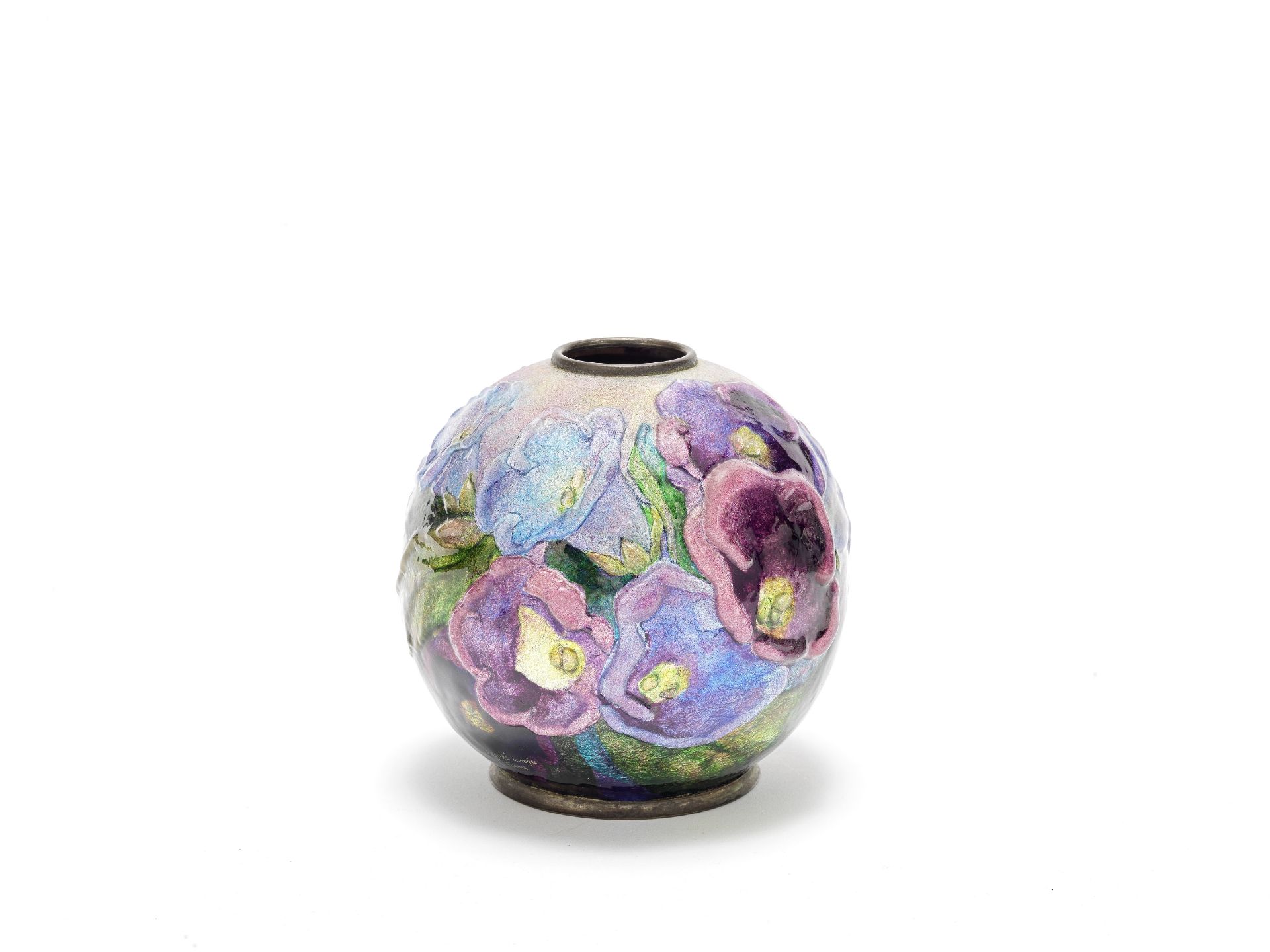 Camille Fauré Enamel vase, circa 1930