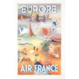 ROBERT FALCUCCI (1900-1989) AIR FRANCE, Europe