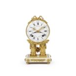 A good late 18th century French ormolu and marble mantel clock Baudin, Paris