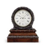 A mid 19th century mahogany drumhead bracket clock with pull repeat W.Edmead,138 Gower St, Euston...