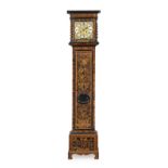 A late 17th century oyster veneered and marquetry inlaid longcase clock with ten inch dial John C...