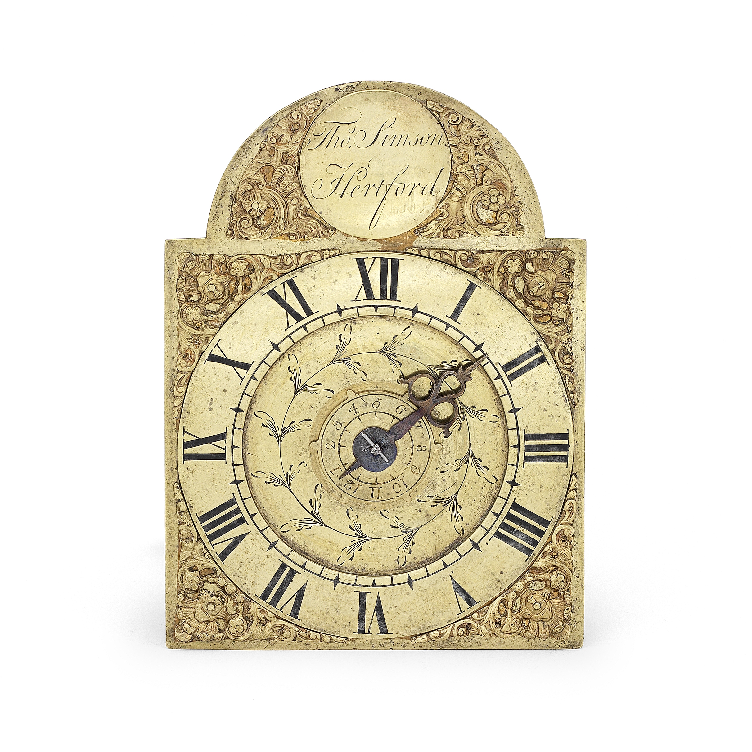 A good early 19th century English brass weight driven alarm timepiece Thomas Simson, Hertford