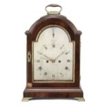 An early 19th century mahogany single pad top table clock with concentric date Langford, Southamp...