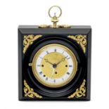 A rare Austrian Biedermeier period ormolu-mounted ebonised, four-train grande sonnerie striking a...