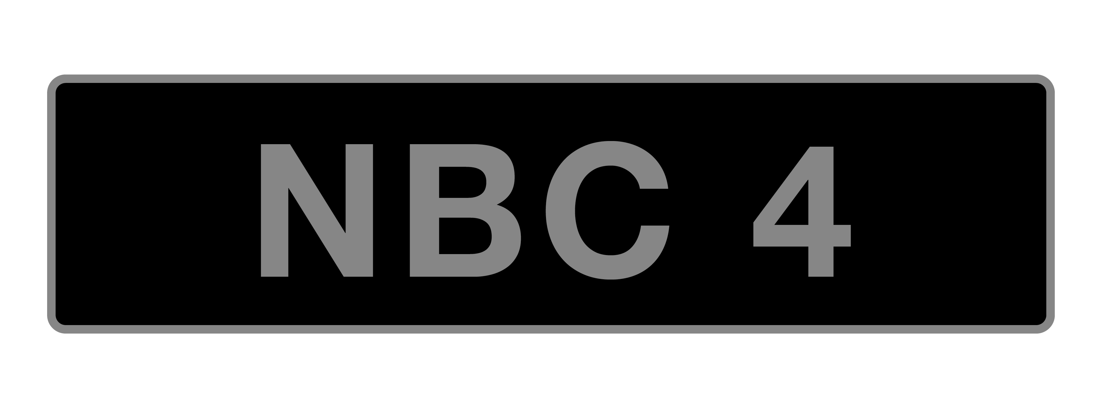 UK Vehicle Registration Number 'NBC 4',