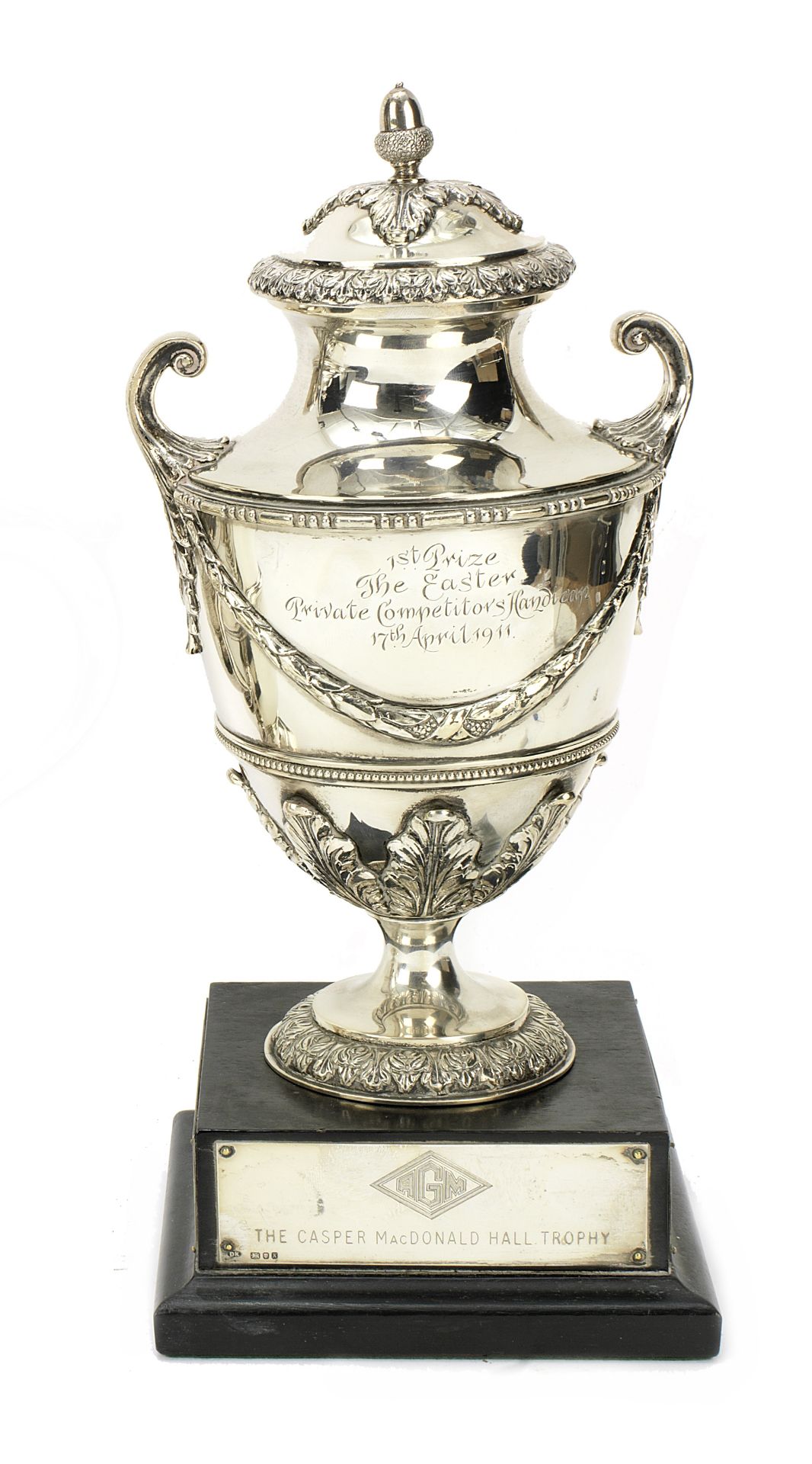 A BARC Brooklands 'Easter Private Competitors Handicap' 1st Prize sterling silver trophy, awarded...