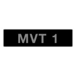 UK Vehicle Registration Number 'MVT 1',