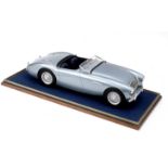 A 1:8 scale scratchbuilt model of an Austin-Healey 100 by John Shinton of the Healey Toy Factory,