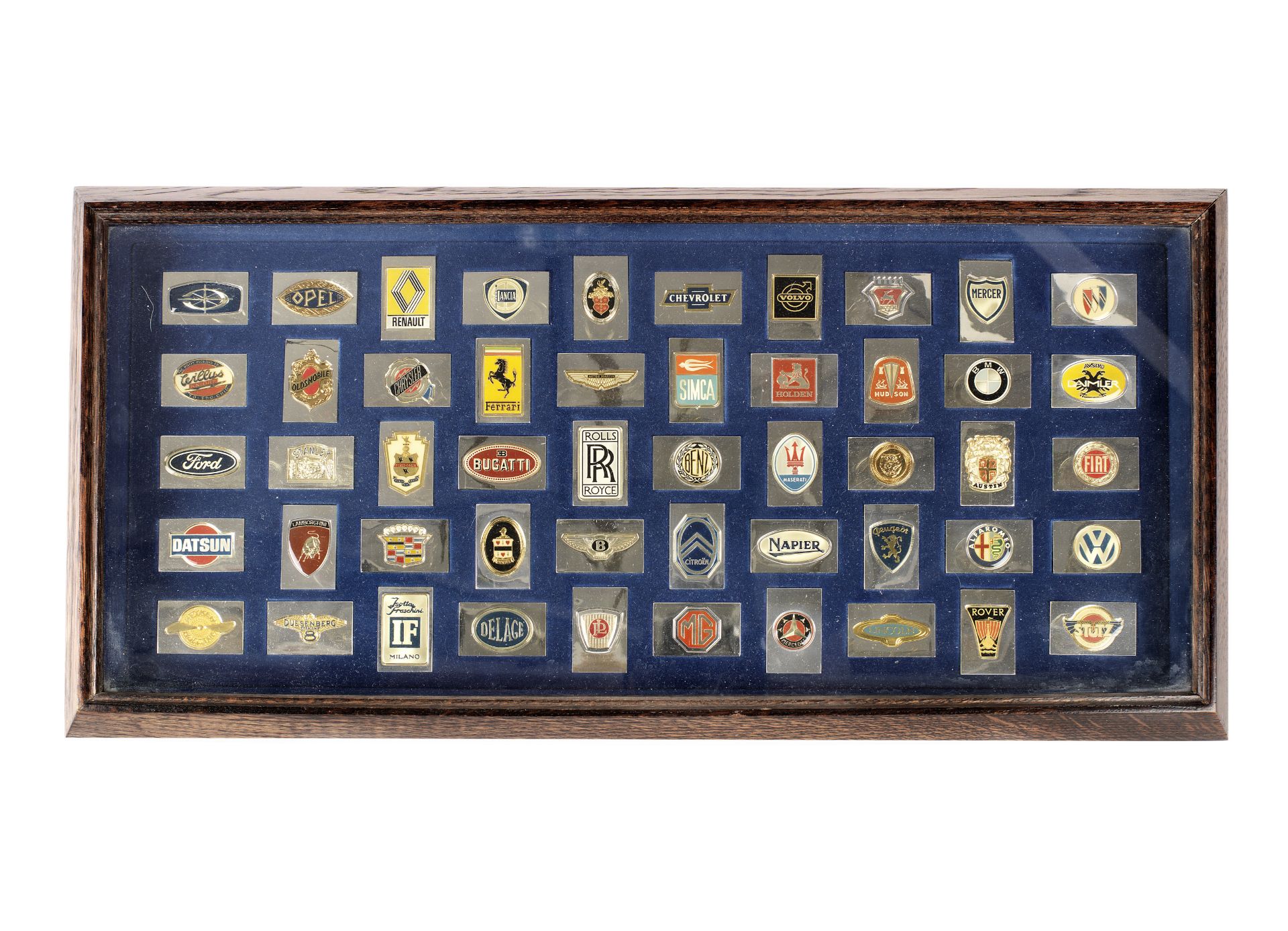 A cased display of silver motoring ingots by Franklin Mint,