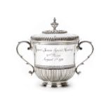 A 1921 BARC Brooklands August Junior Sprint Handicap 2nd place sterling silver trophy, awarded to...