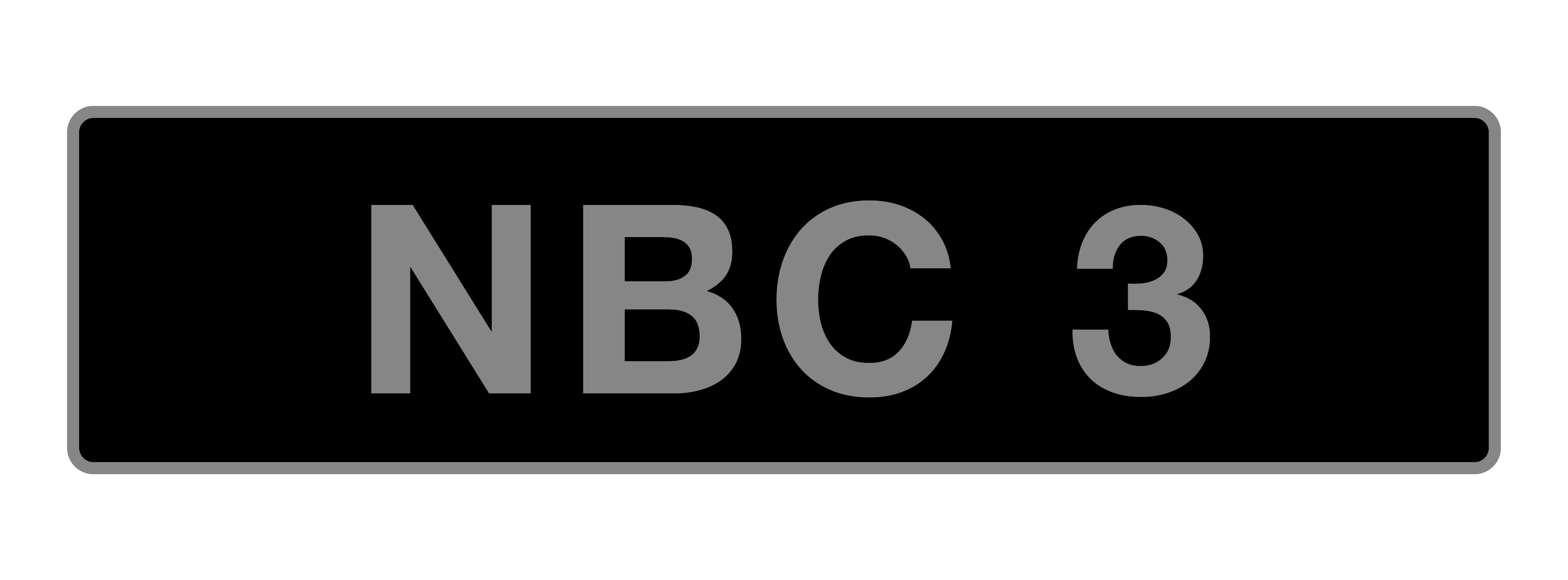 UK Vehicle Registration Number 'NBC 3',