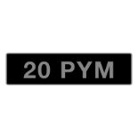 UK Vehicle Registration Number '20 PYM',