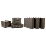 A seven-piece set of leather luggage by Trunks of Haslemere to suit Rolls-Royce Shadow, ((7))
