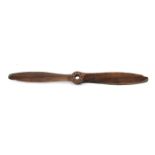 A twin bladed wooden propeller from a circa 1928 de Havilland Puss Moth DH.80A, believed used by ...