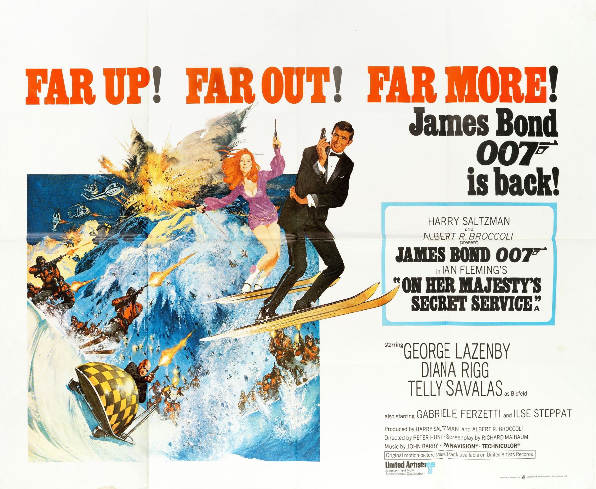 'On Her Majesty's Secret Service', original James Bond film poster, 1969
